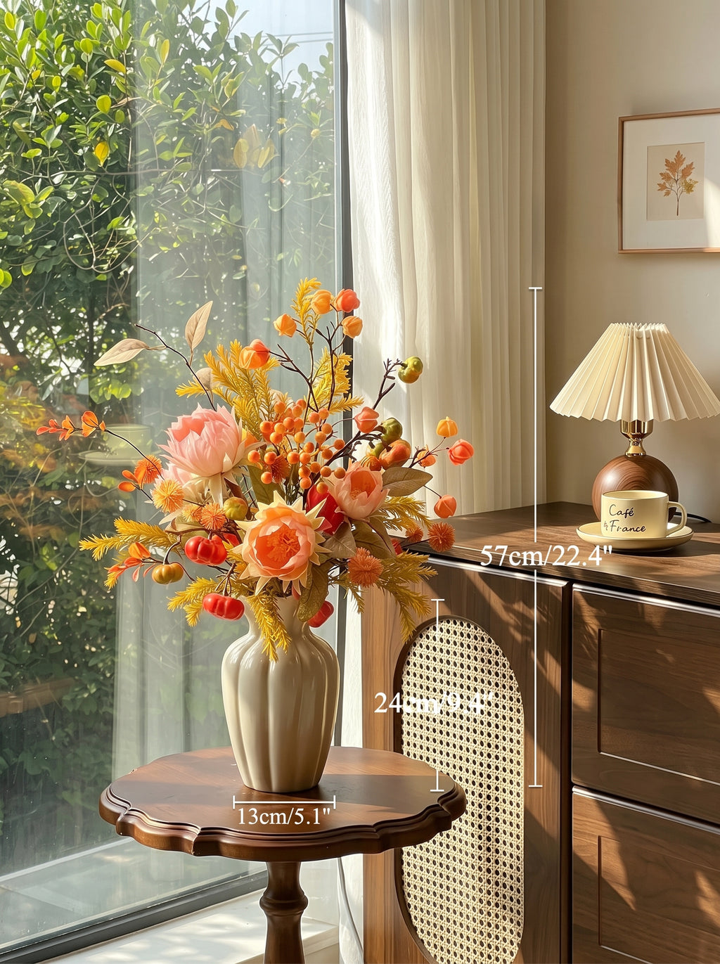 Warm Autumn Harvest Protea Botanical Artificial Floral Arrangement