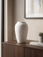 Wabi-Sabi White Sculptural Vase
