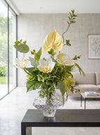Serene Forest Anthurium Orchid Botanical Faux Floral Arrangement