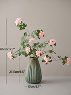 Vintage French Pink Cherry Blossom Stem Artificial Floral Arrangement