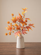Warm Autumn Maple Foliage Botanical Artificial Floral Arrangement