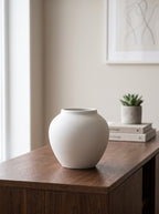 Wabi-Sabi White Sculptural Vase