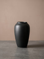 Wabi-Sabi Black Sculptural Vase