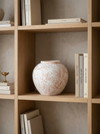 Rustic Textured White Terracotta Vase