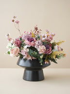 Vintage Purple Peony Spray Faux Floral Arrangement