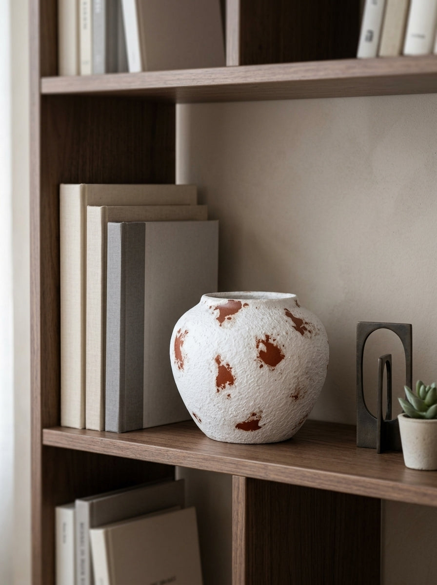 Wabi-Sabi Weathered Terracotta Vase