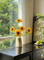 Radiant Golden Sunflower Botanical Artificial Floral Arrangement