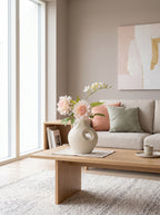 Serene Blush Dahlia and Orchid Faux Floral Arrangement