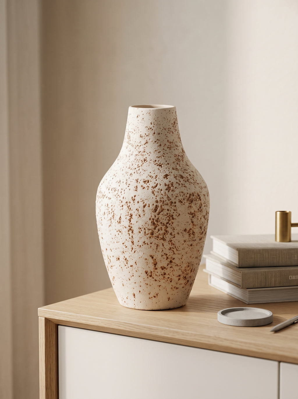 Rustic Wabi-Sabi Speckled Vase