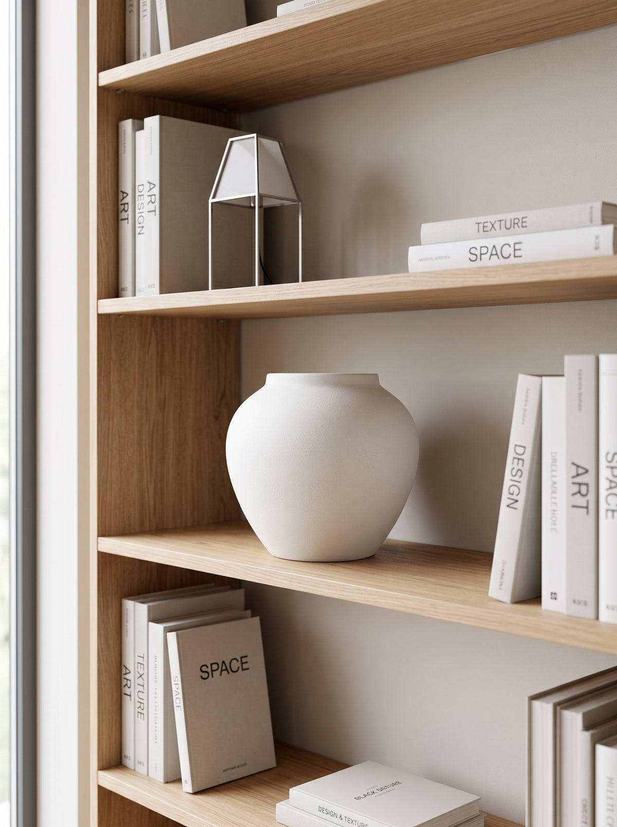 Wabi-Sabi White Sculptural Vase