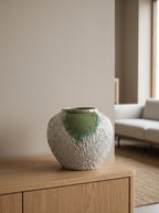Wabi-Sabi Lava Bubble Drip Glaze Vase