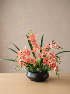 Elegant Cymbidium Orchid Faux Floral Arrangement