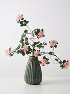 Vintage French Pink Cherry Blossom Stem Artificial Floral Arrangement