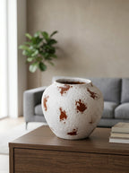 Wabi-Sabi Weathered Terracotta Vase