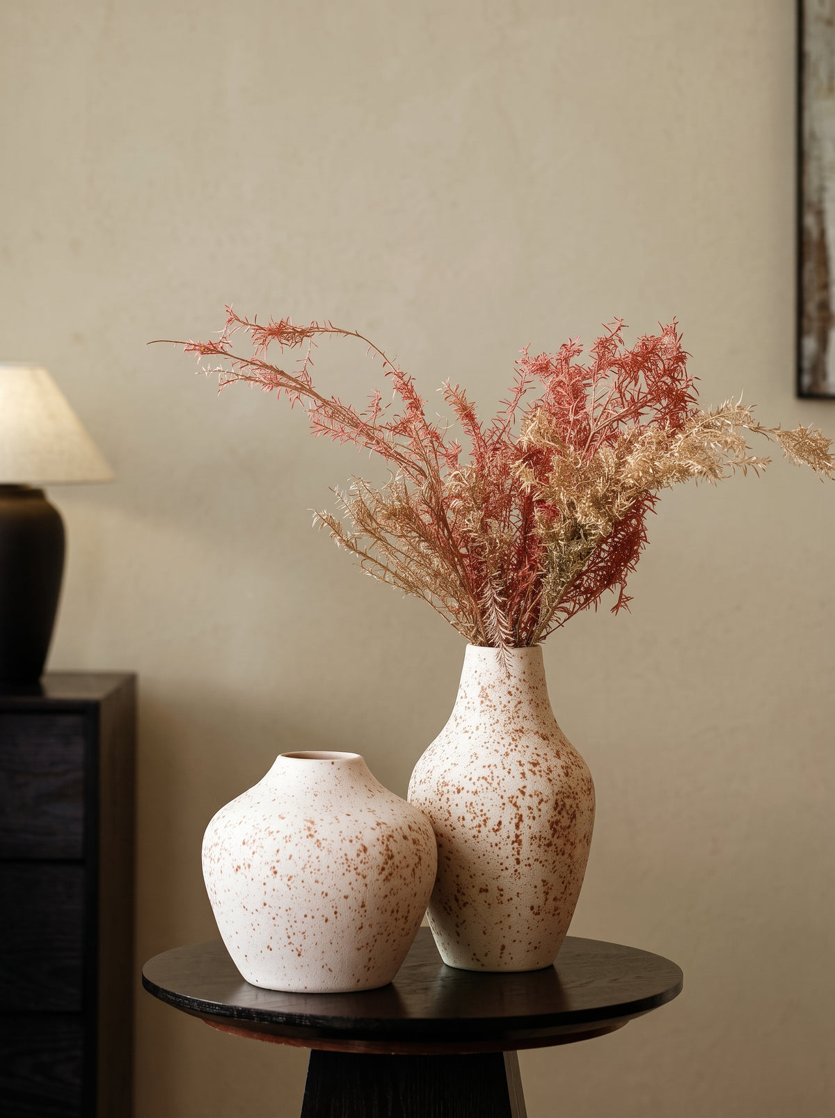 Rustic Wabi-Sabi Speckled Vase