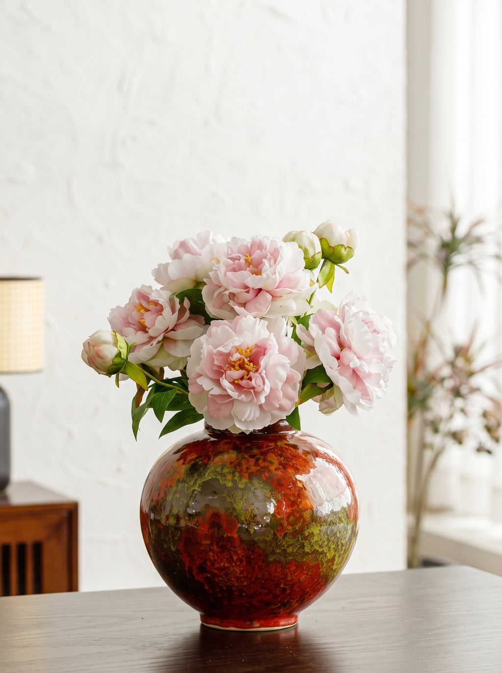 Flame Red Flambé Glaze Vase