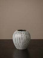 Minimalist Black and White Striped Vase