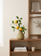 Vibrant Mediterranean Lemon Botanical Artificial Floral Arrangement