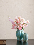 Spotted Ocean Blue Fluted Vase