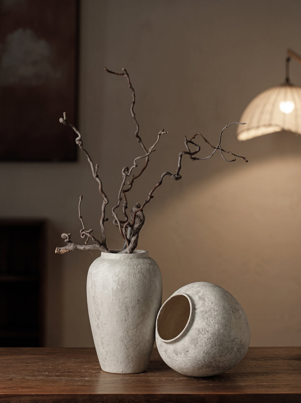 Zen Wabi-Sabi Concrete Textured Vase
