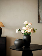 Wabi-Sabi Black Sculptural Vase