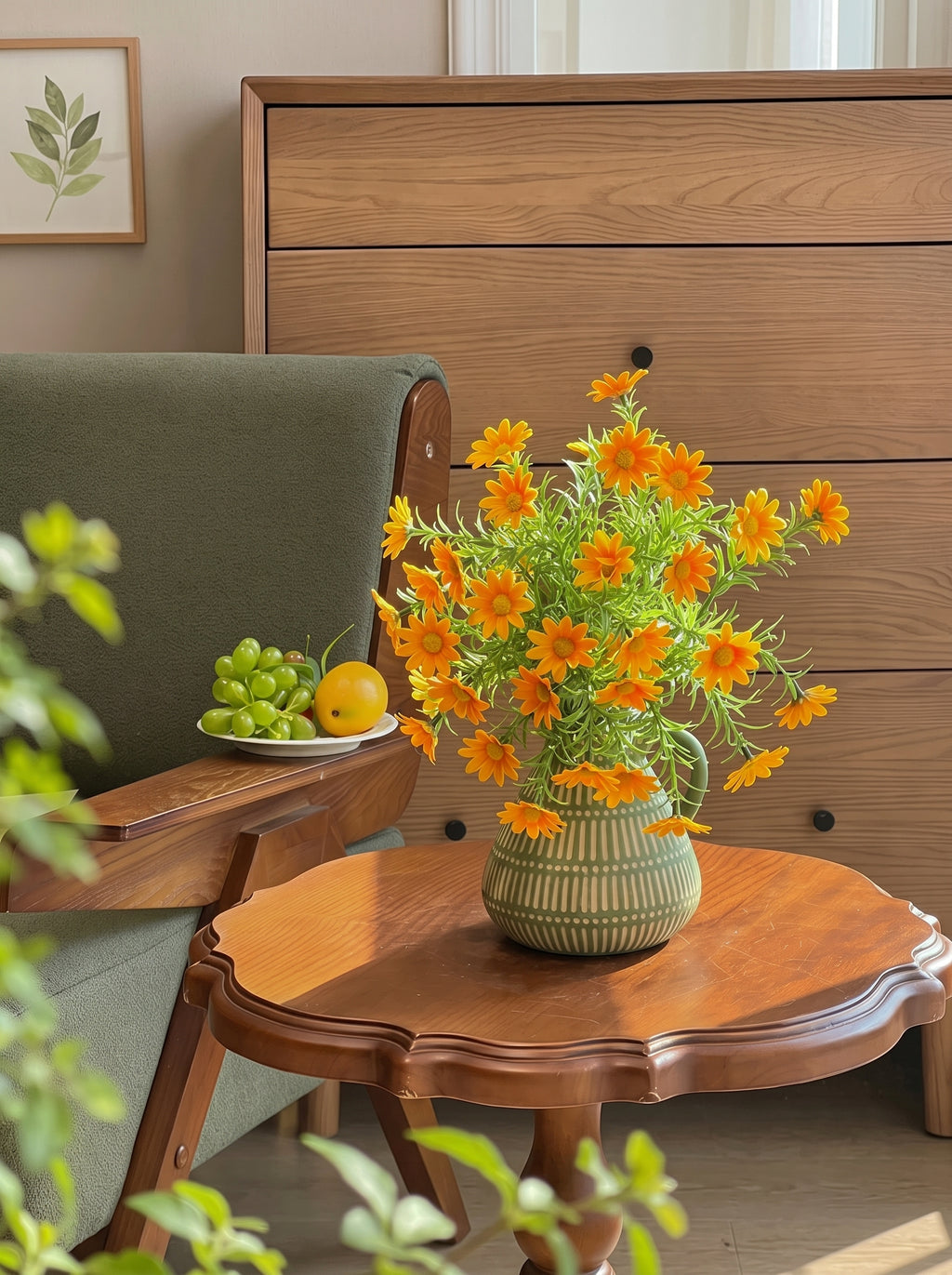 Sunny Golden Daisy Botanical Artificial Floral Arrangement