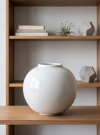 Minimalist White Crackle Glaze Ceramic Vase