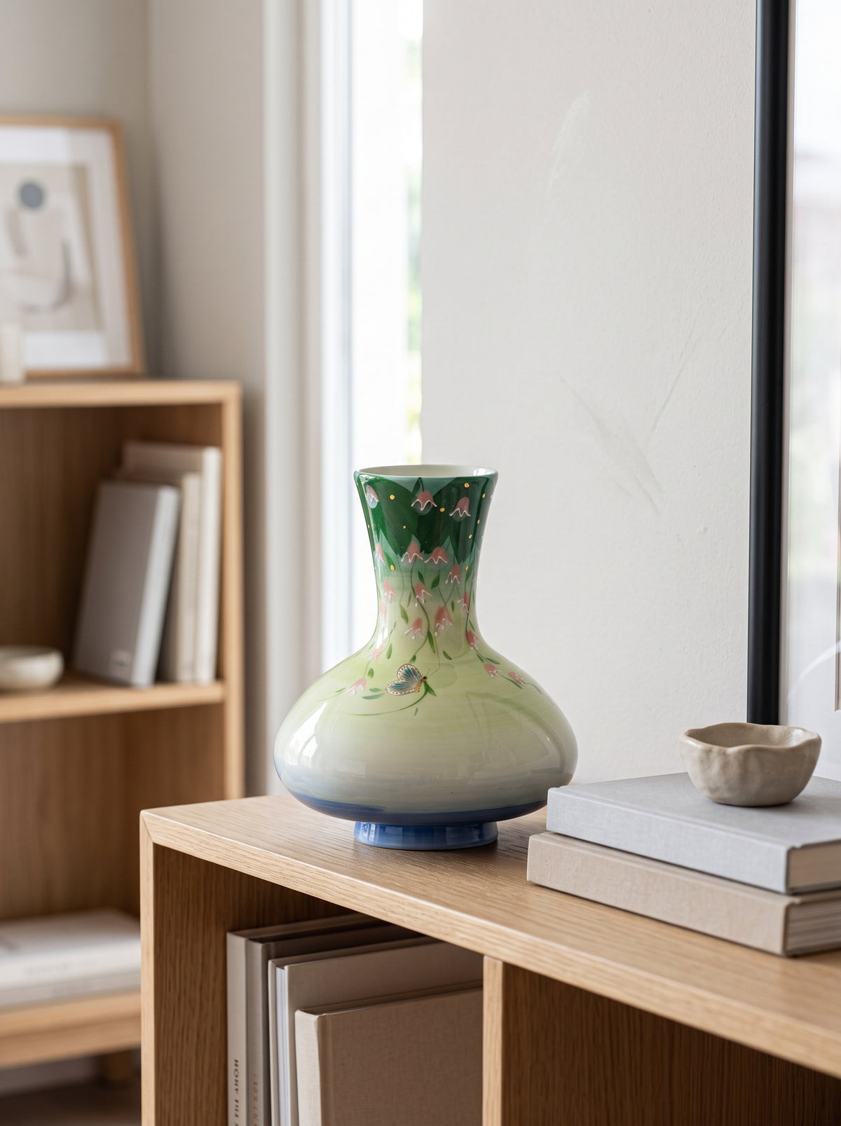 Hand-Painted Lily of the Valley Vase