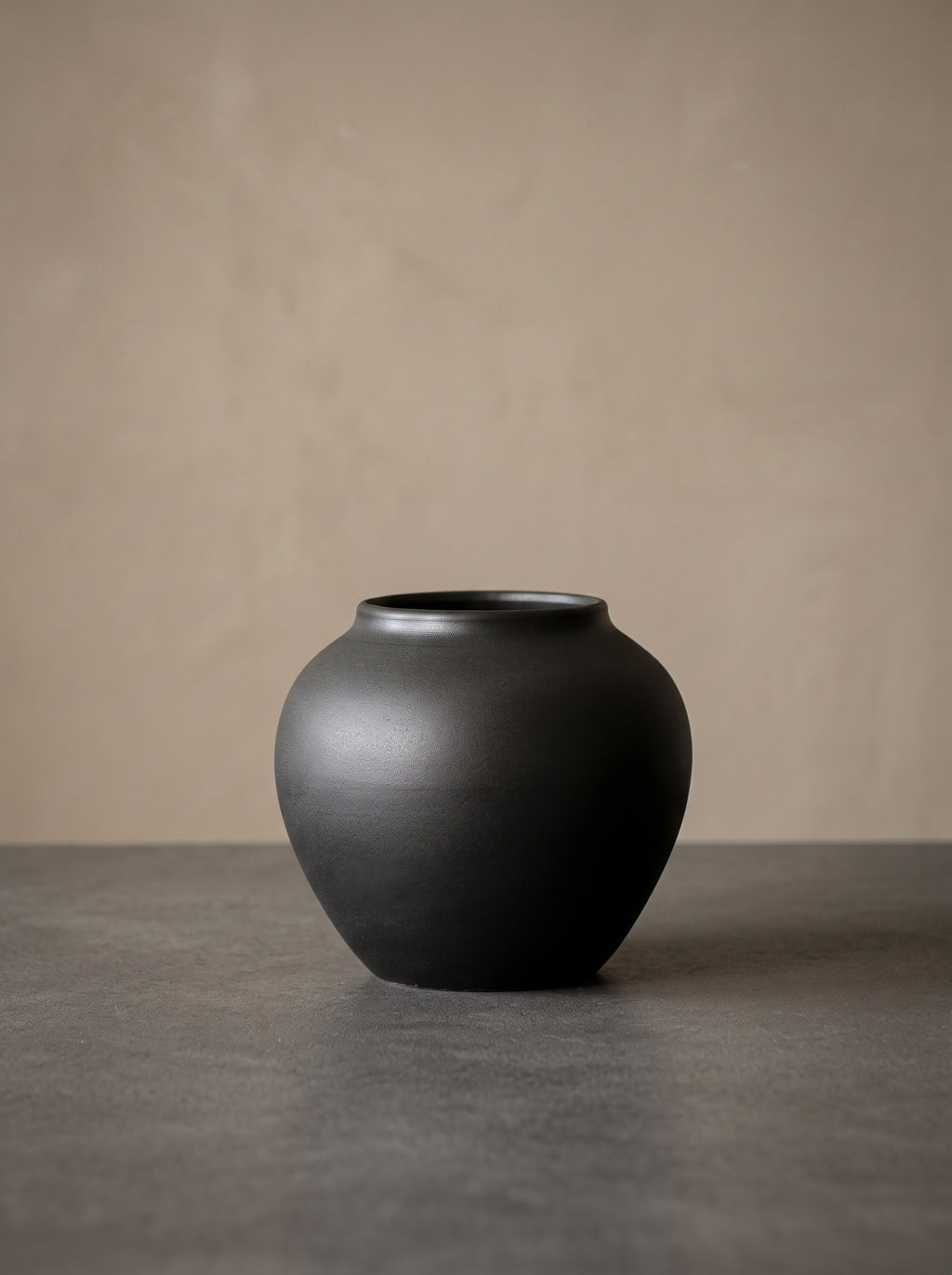 Wabi-Sabi Black Sculptural Vase