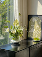Serene Forest Anthurium Orchid Botanical Faux Floral Arrangement