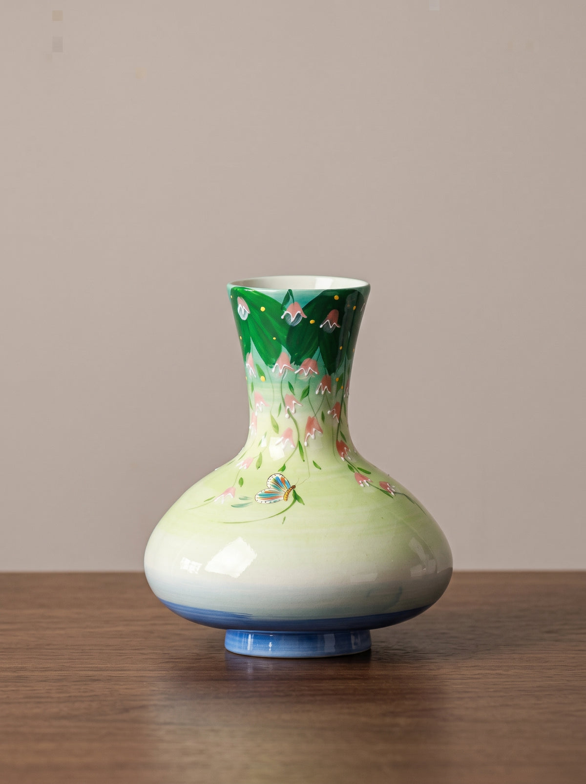 Hand-Painted Lily of the Valley Vase