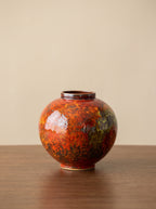 Flame Red Flambé Glaze Vase