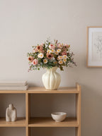 Dusty Rose and Daisy Faux Floral Arrangement