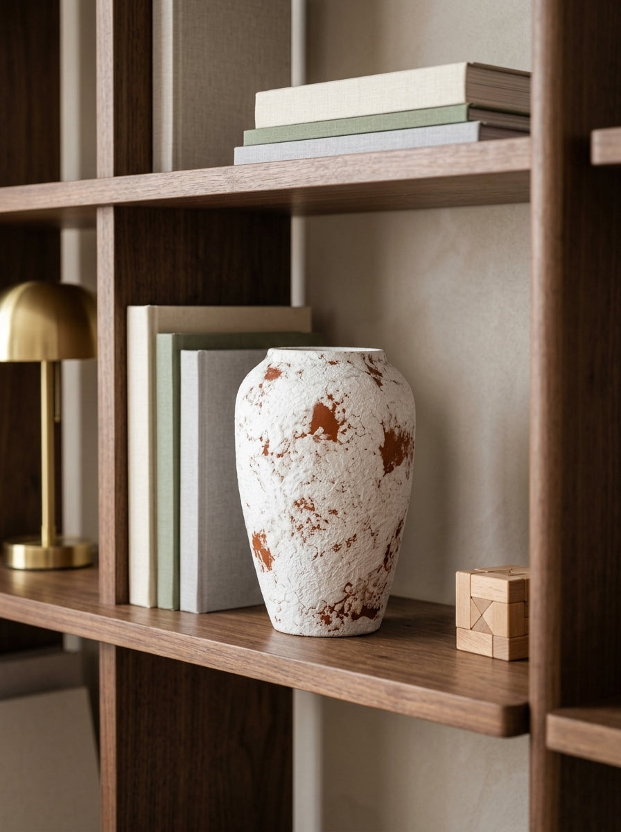 Wabi-Sabi Weathered Terracotta Vase