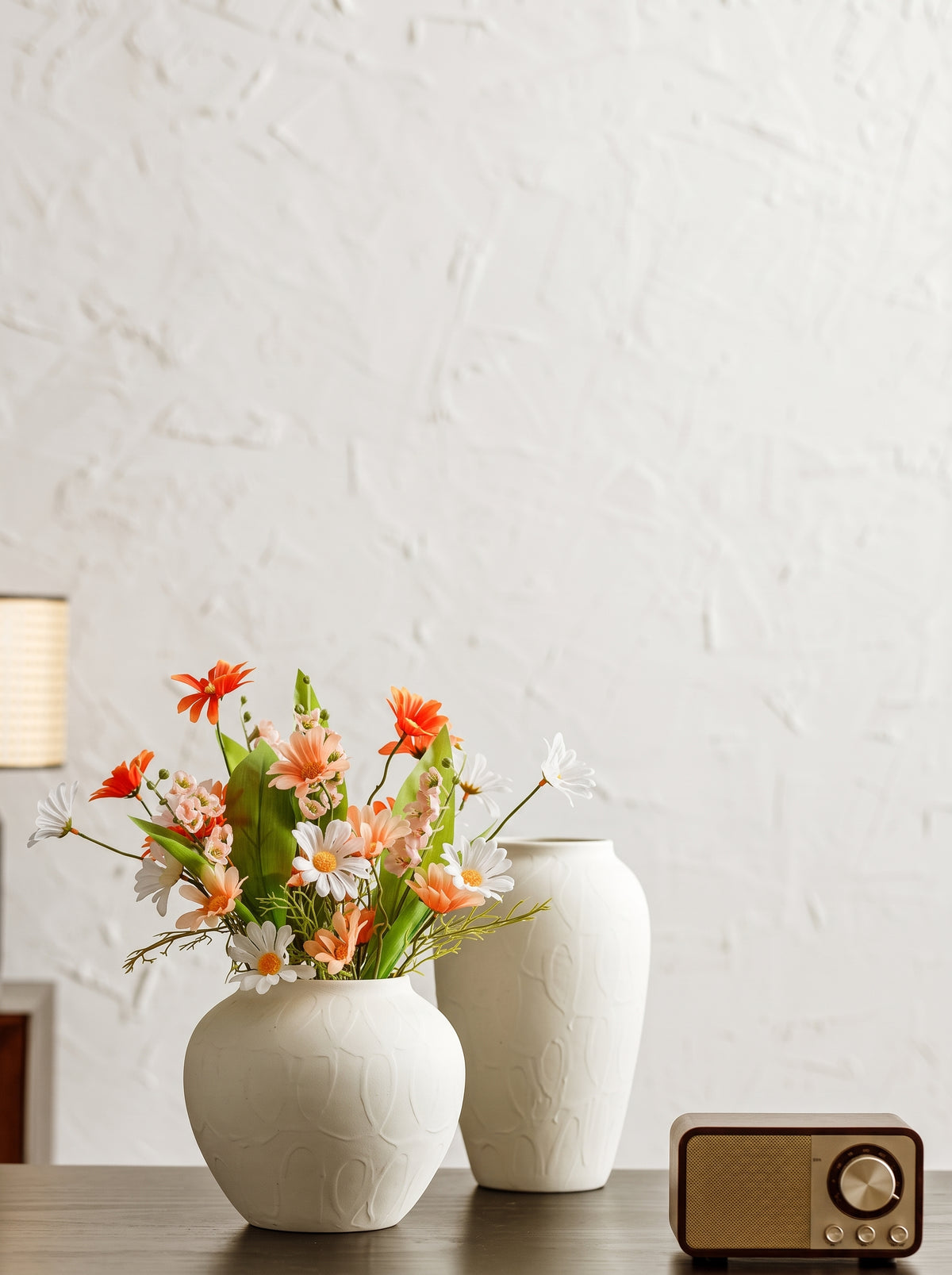 Minimalist Handcrafted Line Relief Vase