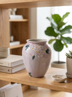 Hand-painted Soft Lilac Hydrangea Ceramic Vase