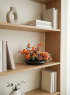 Zen Persimmon and Vintage Rose Botanical Faux Floral Arrangement