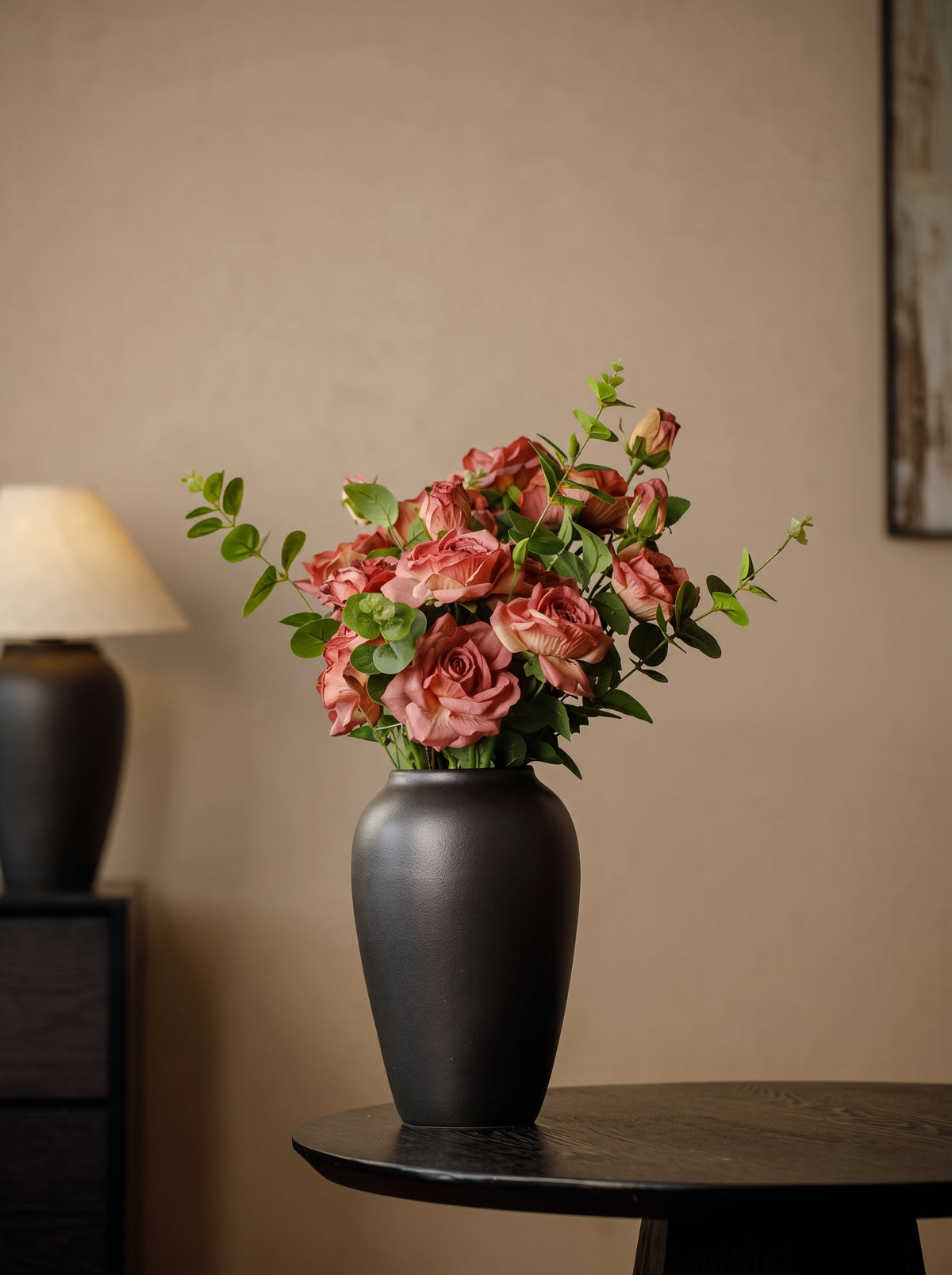 Wabi-Sabi Black Sculptural Vase