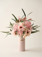 Nordic Blush Daisy and Rose Faux Floral Arrangement