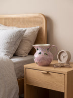 Hand-painted Blush Lilac Hydrangea Ceramic Vase