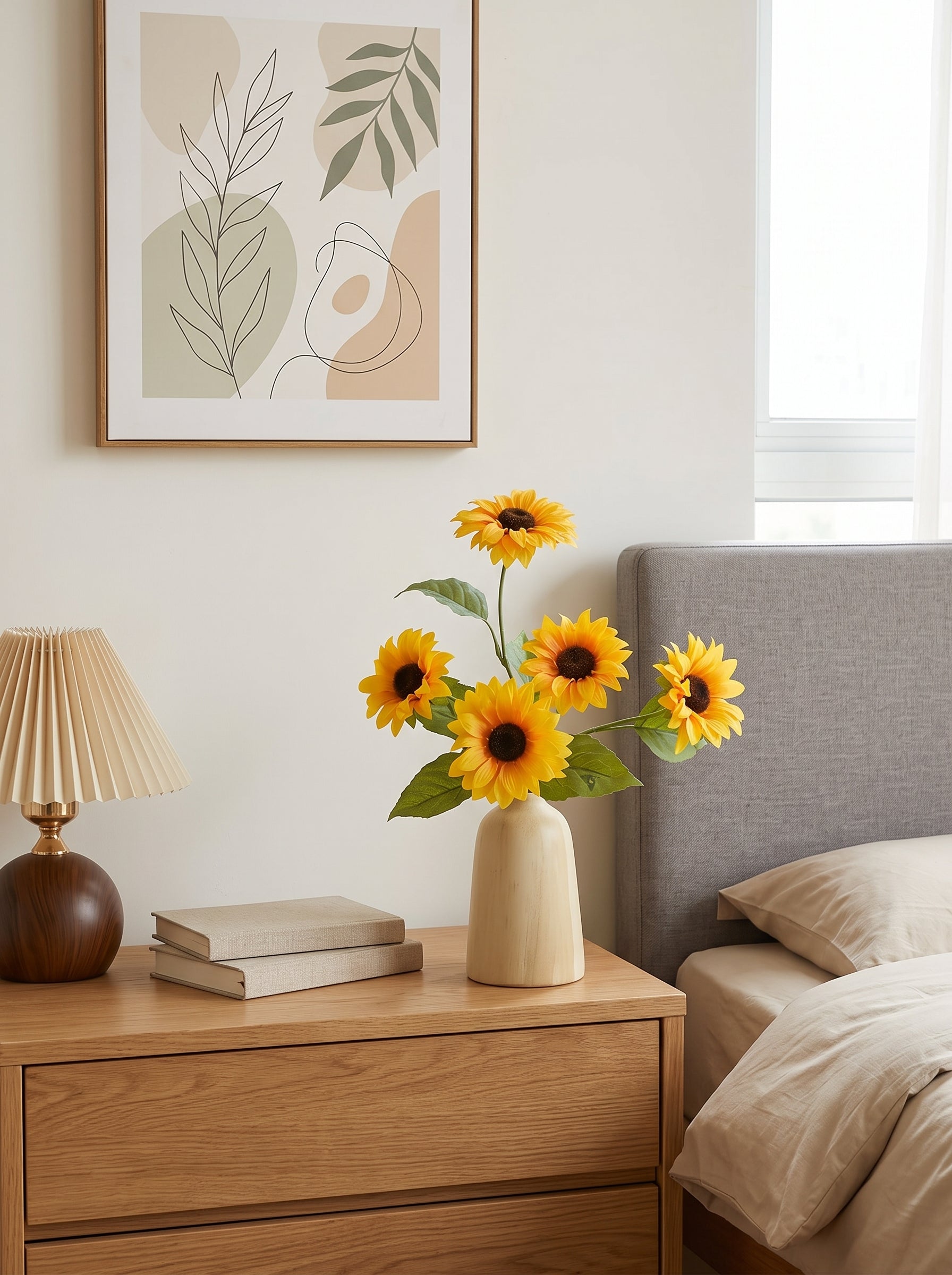 Radiant Golden Sunflower Botanical Artificial Floral Arrangement