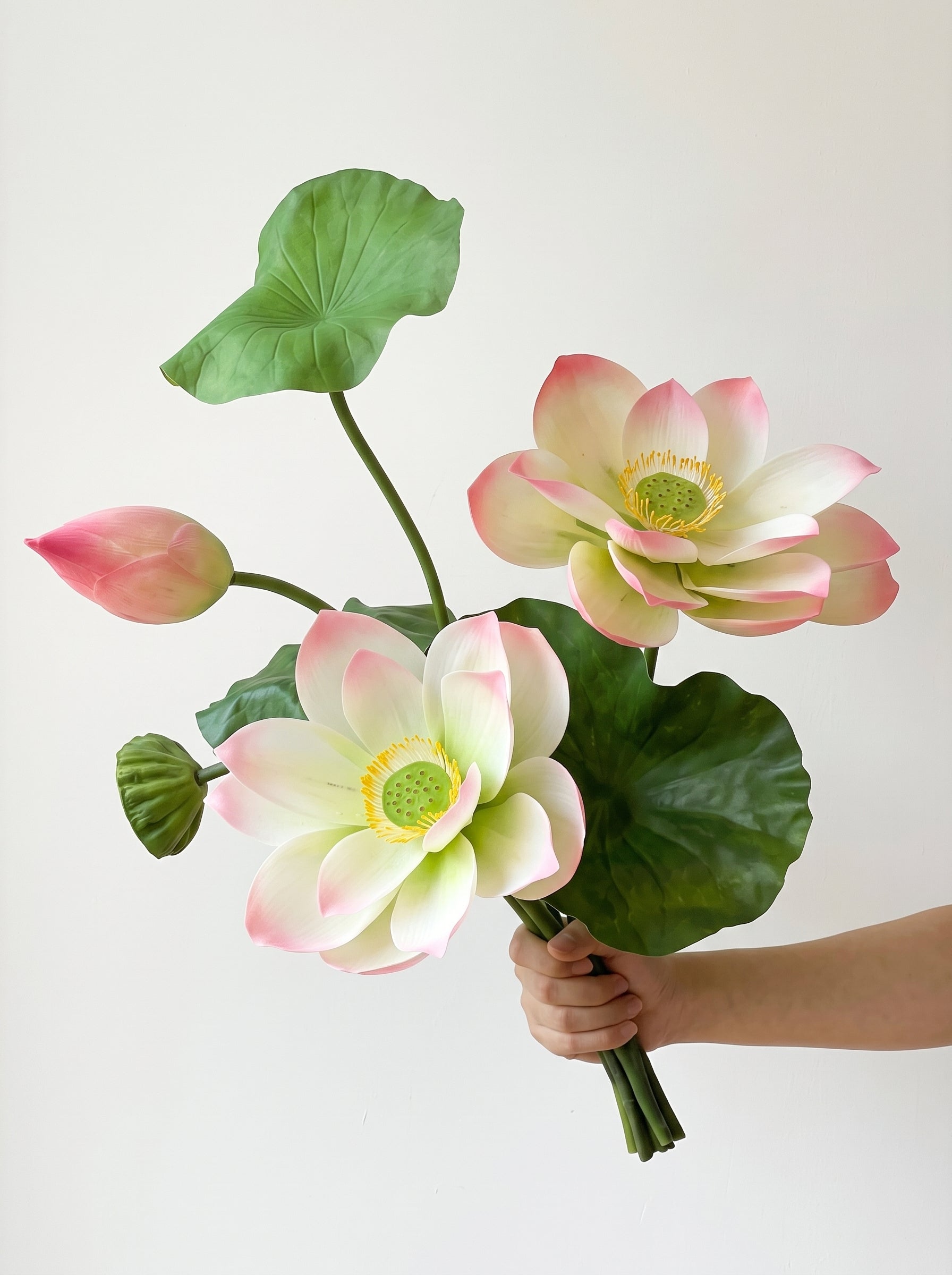 Serene Zen Lotus Bloom Botanical Artificial Floral Arrangement