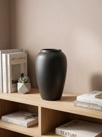 Wabi-Sabi Black Sculptural Vase