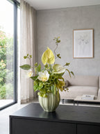 Serene Forest Anthurium Orchid Botanical Faux Floral Arrangement