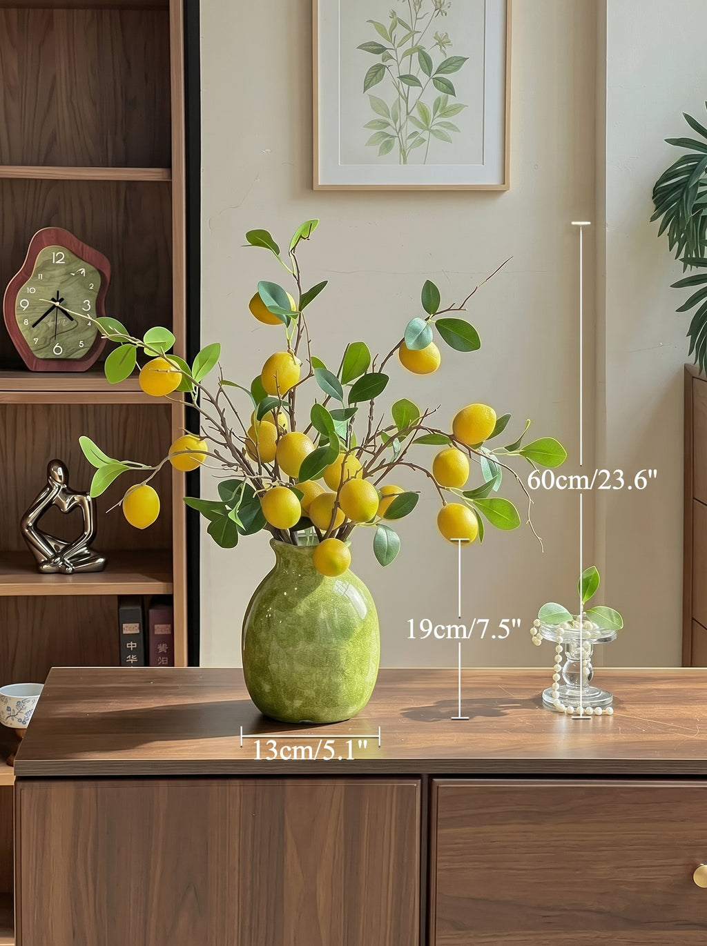 Nordic Mediterranean Sun-Kissed Lemon Branch Artificial Floral Arrangement