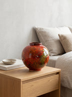 Flame Red Flambé Glaze Vase