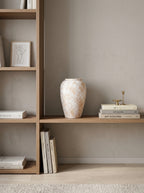 Rustic Textured White Terracotta Vase