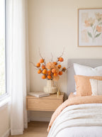 Nordic Golden Persimmon Harvest Faux Floral Arrangement