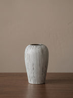 Minimalist Black and White Striped Vase