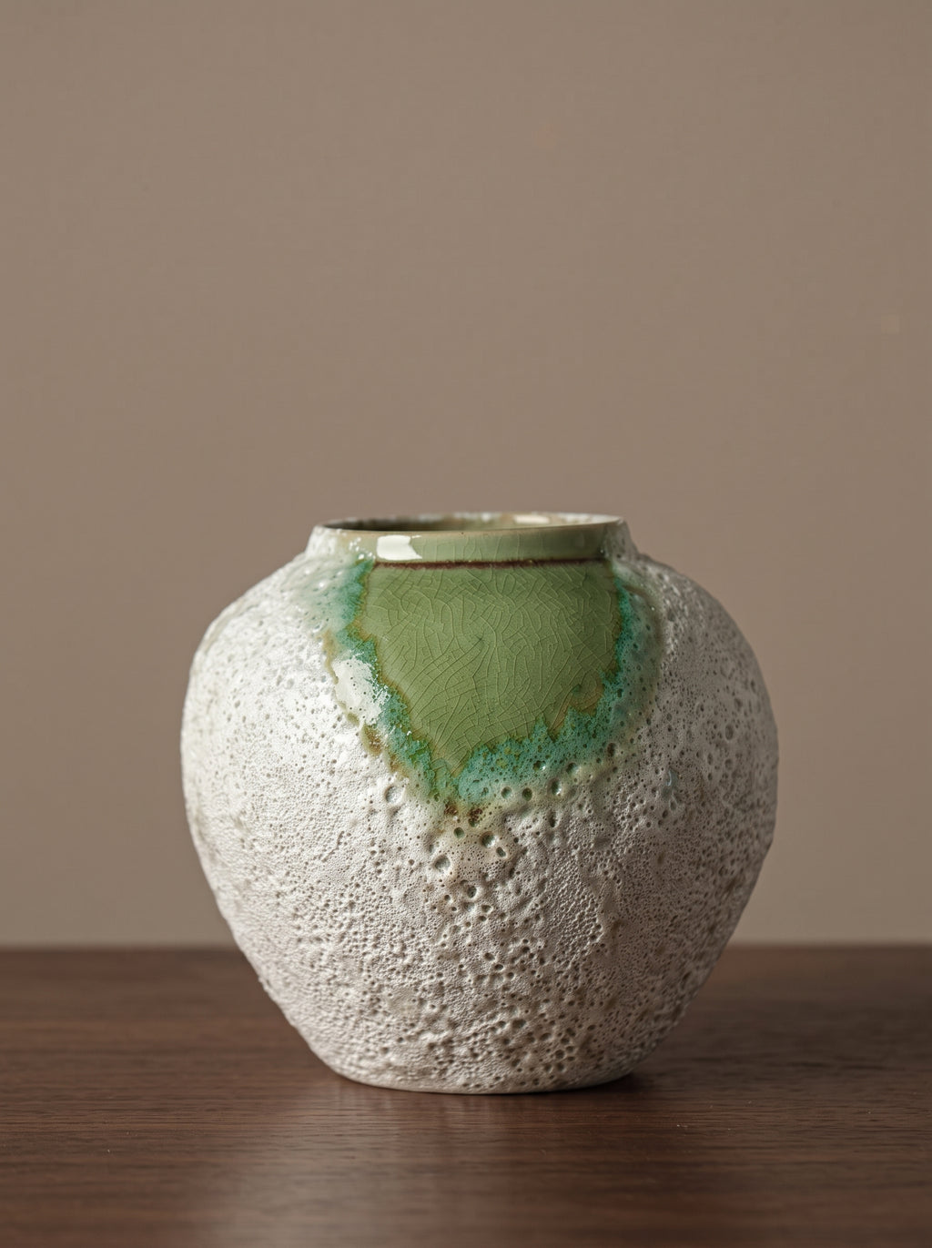 Wabi-Sabi Lava Bubble Drip Glaze Vase